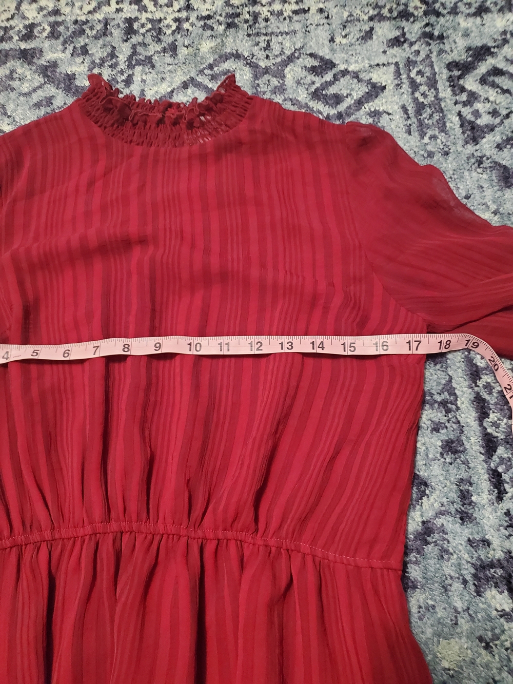 A. Calin Ruffle Hem Long-Sleeve Dress - Picture 3 of 7